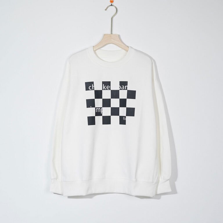 Cotton checkerboard sweater (6)