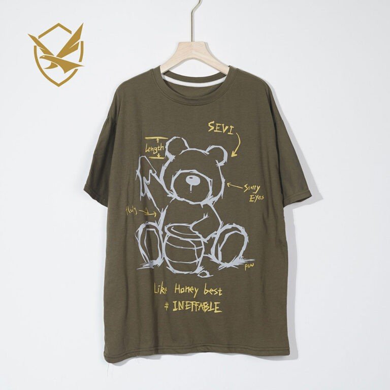Hand-painted eyeless bear short sleeve (13)