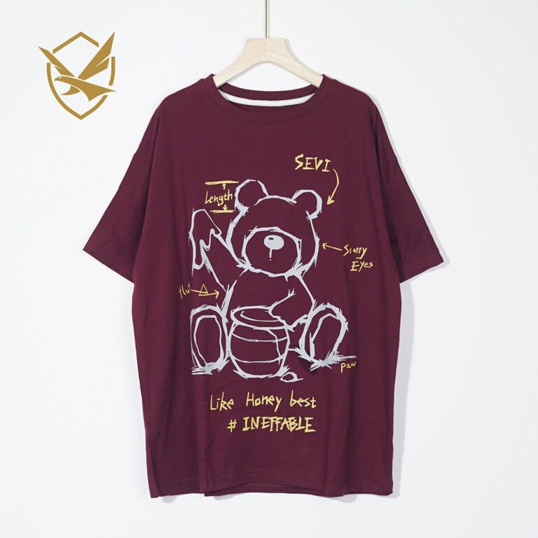 Hand-painted eyeless bear short sleeve (9)